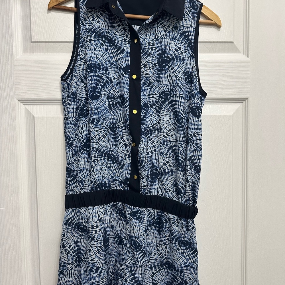 MICHAEL Michael Kors Blue Patterned Jumpsuit
